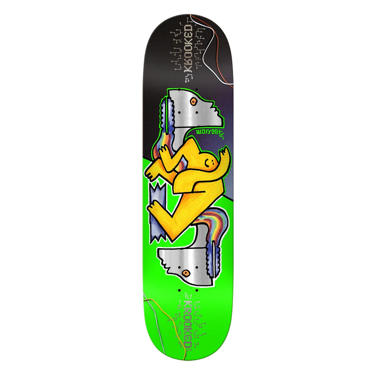 Krooked Worrest Neon Robot Slick Deck