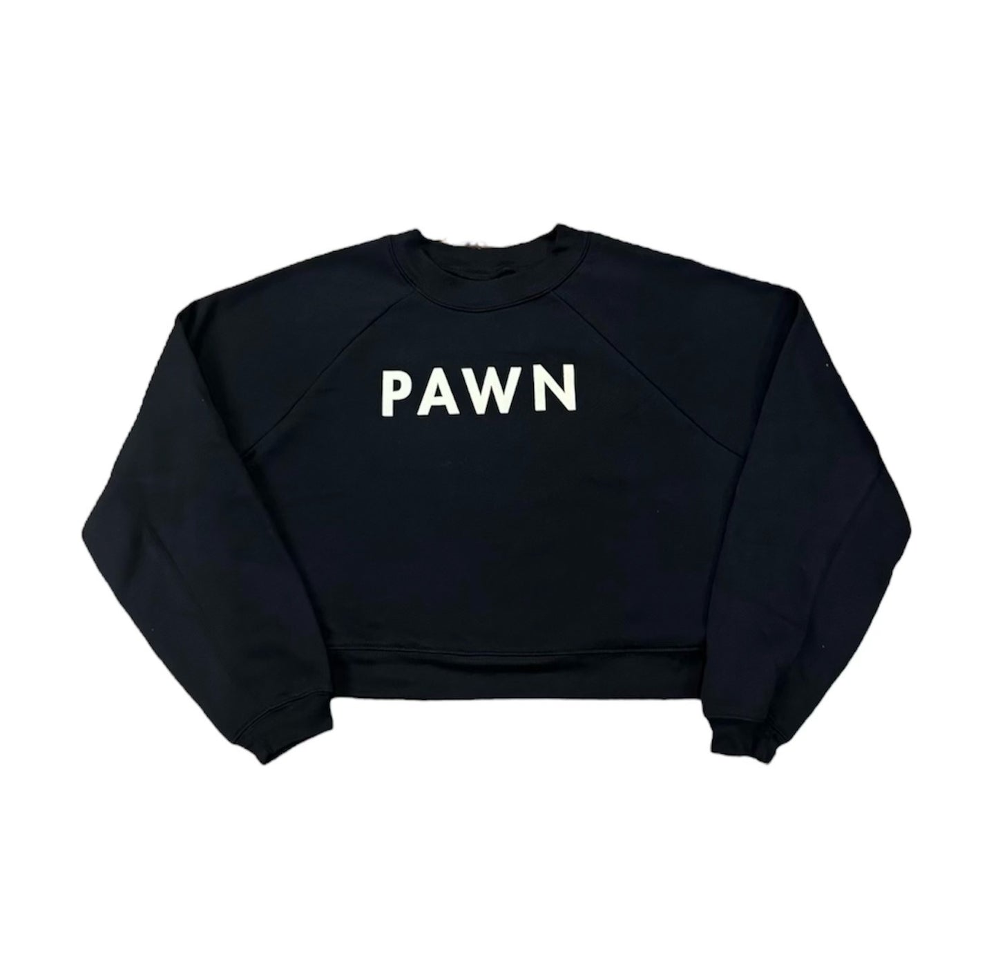 Pawnshop Women’s cropped pawn crew neck black