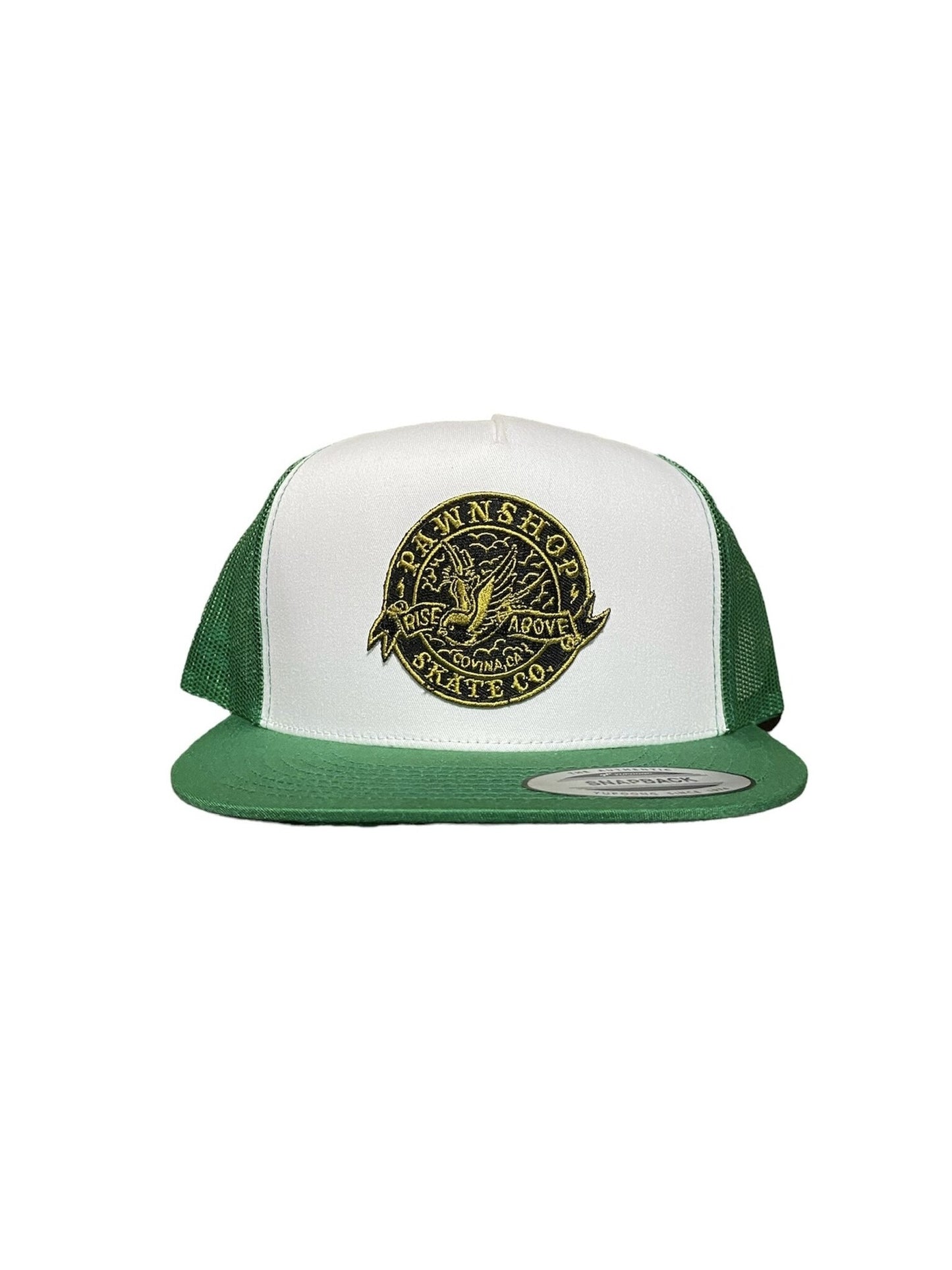 Pawnshop trucker SnapBack hat rise above (green/white)