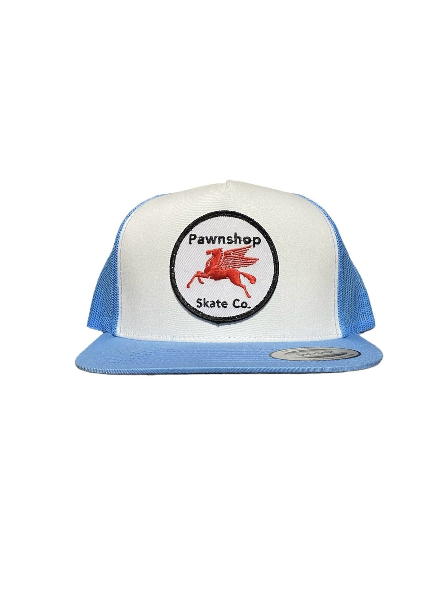 Pawnshop trucker SnapBack hat Pegasus baby blue/white