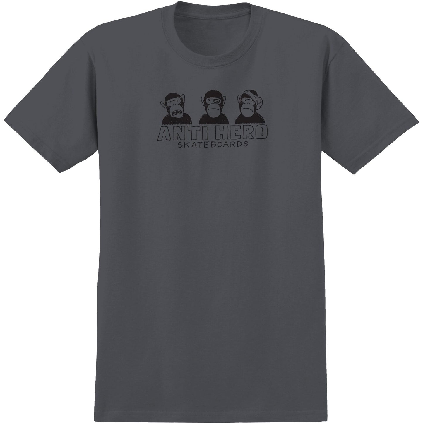 Anti Hero No Evil S/S Tee (Asphalt)